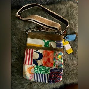Vintage Coach patchwork crossbody bag